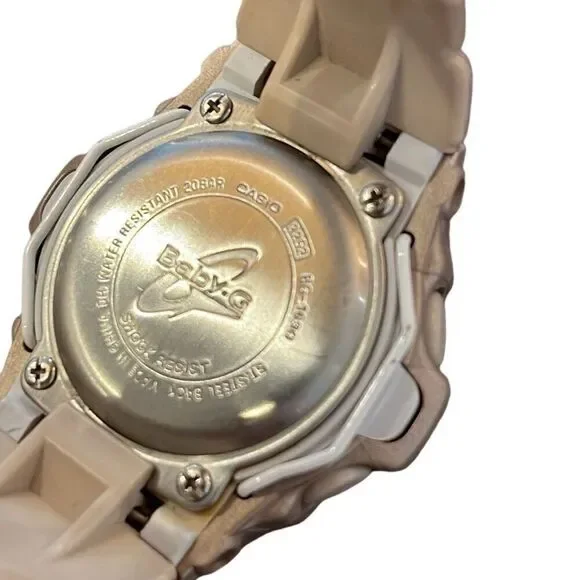 Casio Womens Water Shock Resistant Baby G Digital‎ Wristwatch Cream Rose Gold - Picture 6 of 8